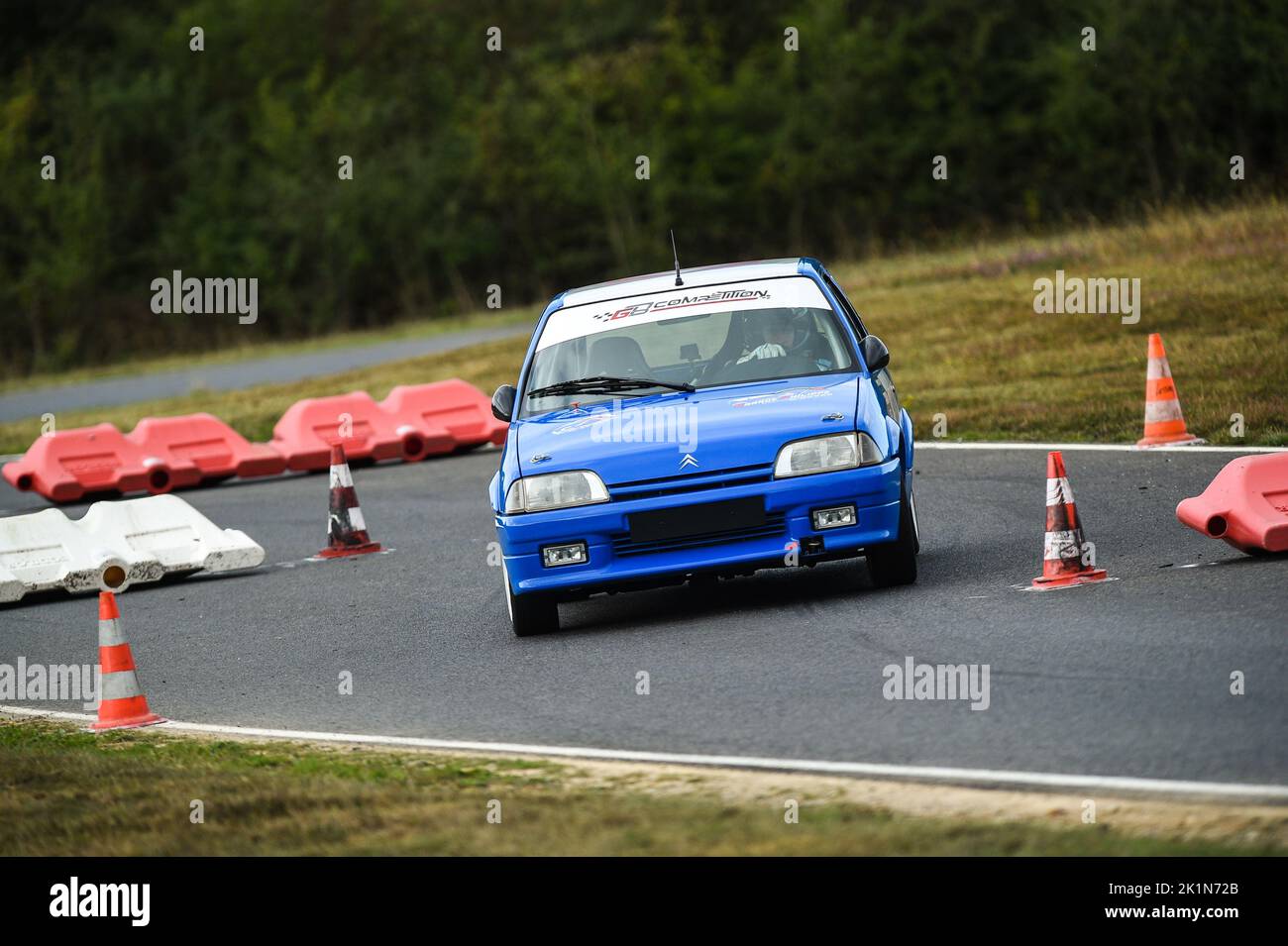 101 GRILLOT Benjamin, Citroen AX, action during the 2022 Finale de la Coupe de France des Slaloms Lessay, from September 16 to 18, 2022 on the Circuit de Lessay, in Fontaine-Lessay, France - Photo André Ferreira / DPPI Stock Photo