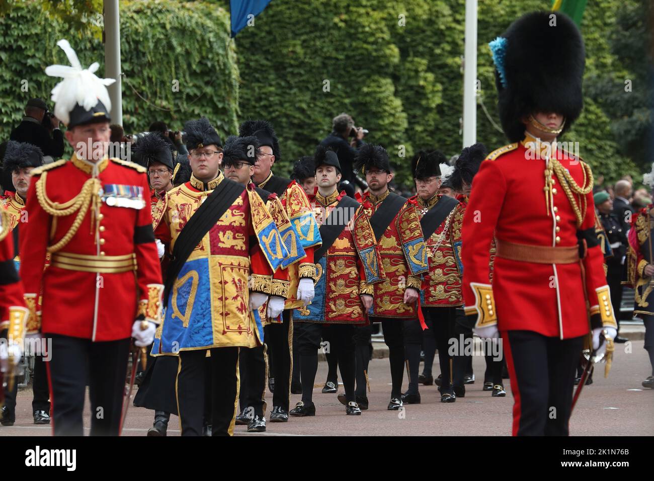 London, UK. 19th Sep, 2022. British and Commonwealth military representations followed the courtege of Queen Elizabeth II. Credit: Uwe Deffner/Alamy Live News Stock Photo