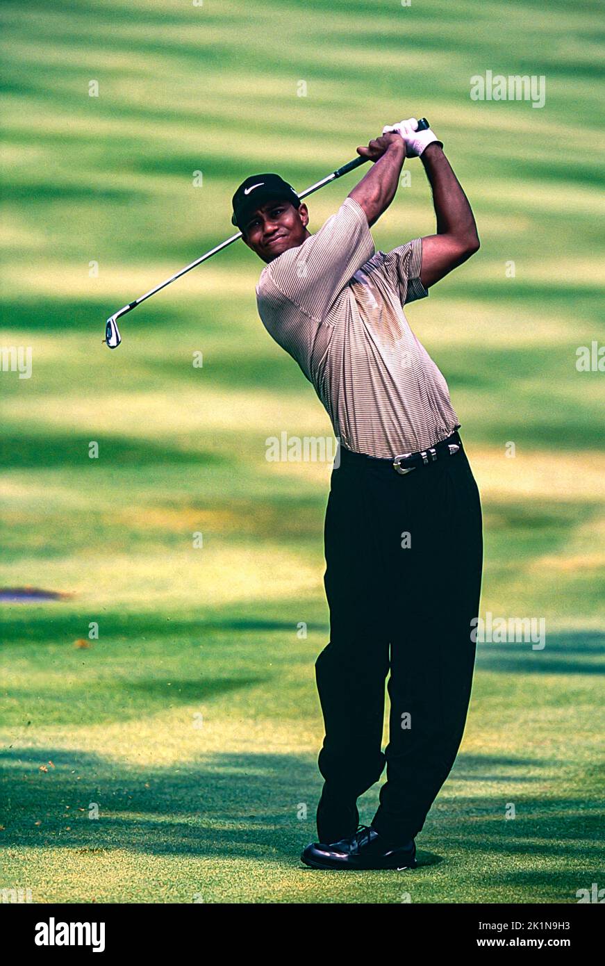 Tiger Woods at the 2000 World Golf Championships-NEC Invitational. Stock Photo