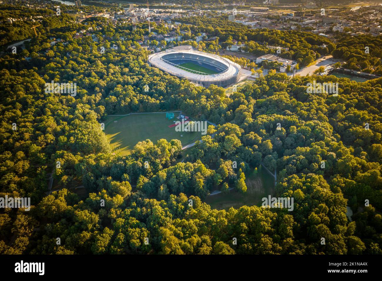 Newly reconstructed Kaunas Darius and Girenas football stadium, largest in