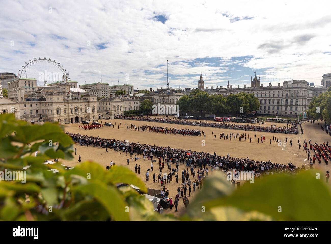 London, UK. 16th Sep, 2022. Members of the King's Guard march during the procession after the State Funeral of Queen Elizabeth II at Westminster Abbey in London, England on Monday, September 19, 2022. Photo by UK Ministry of Defense/UPI Credit: UPI/Alamy Live News Stock Photo