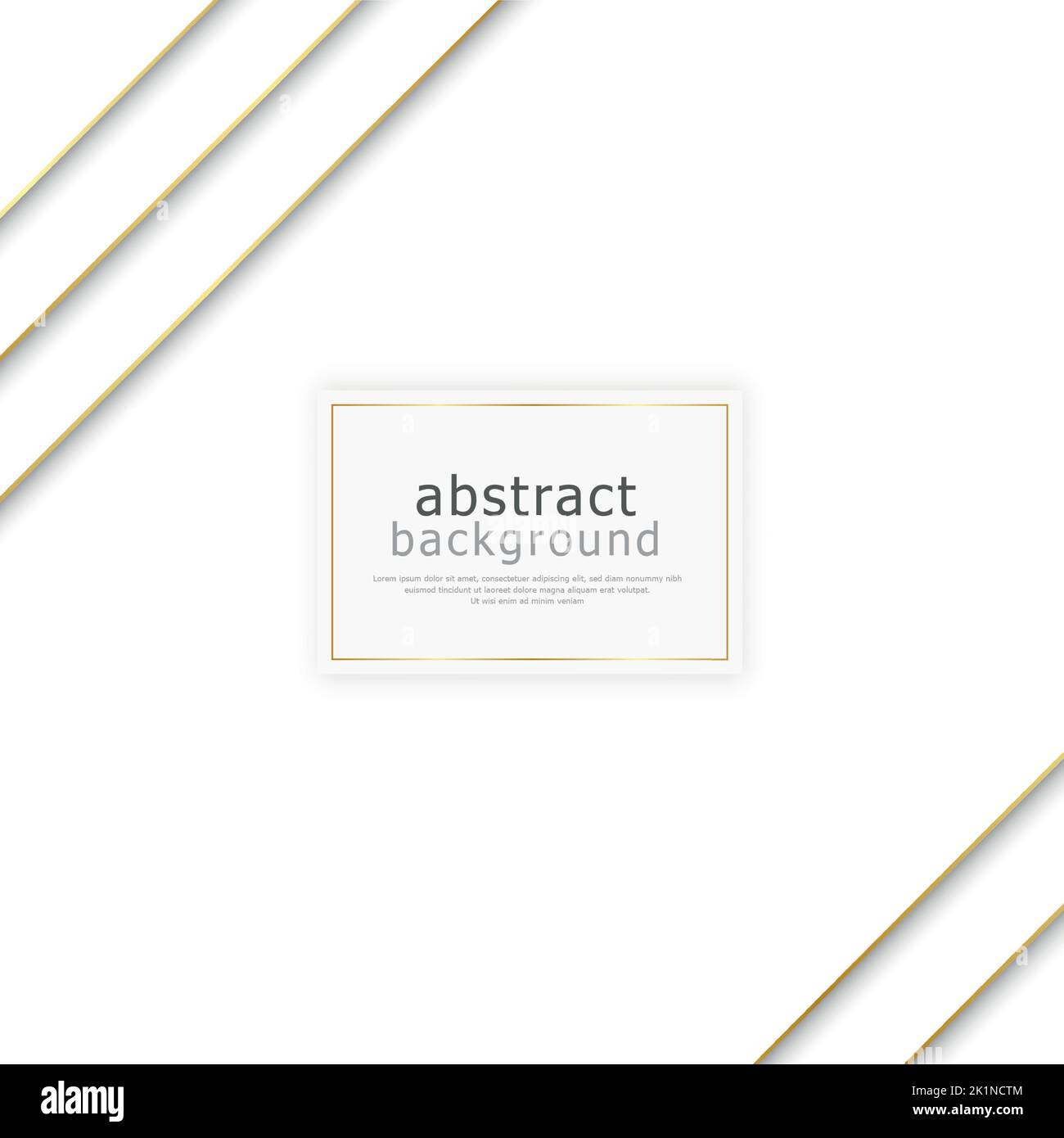 Abstract white background with golden lines - Vector illustration Stock ...