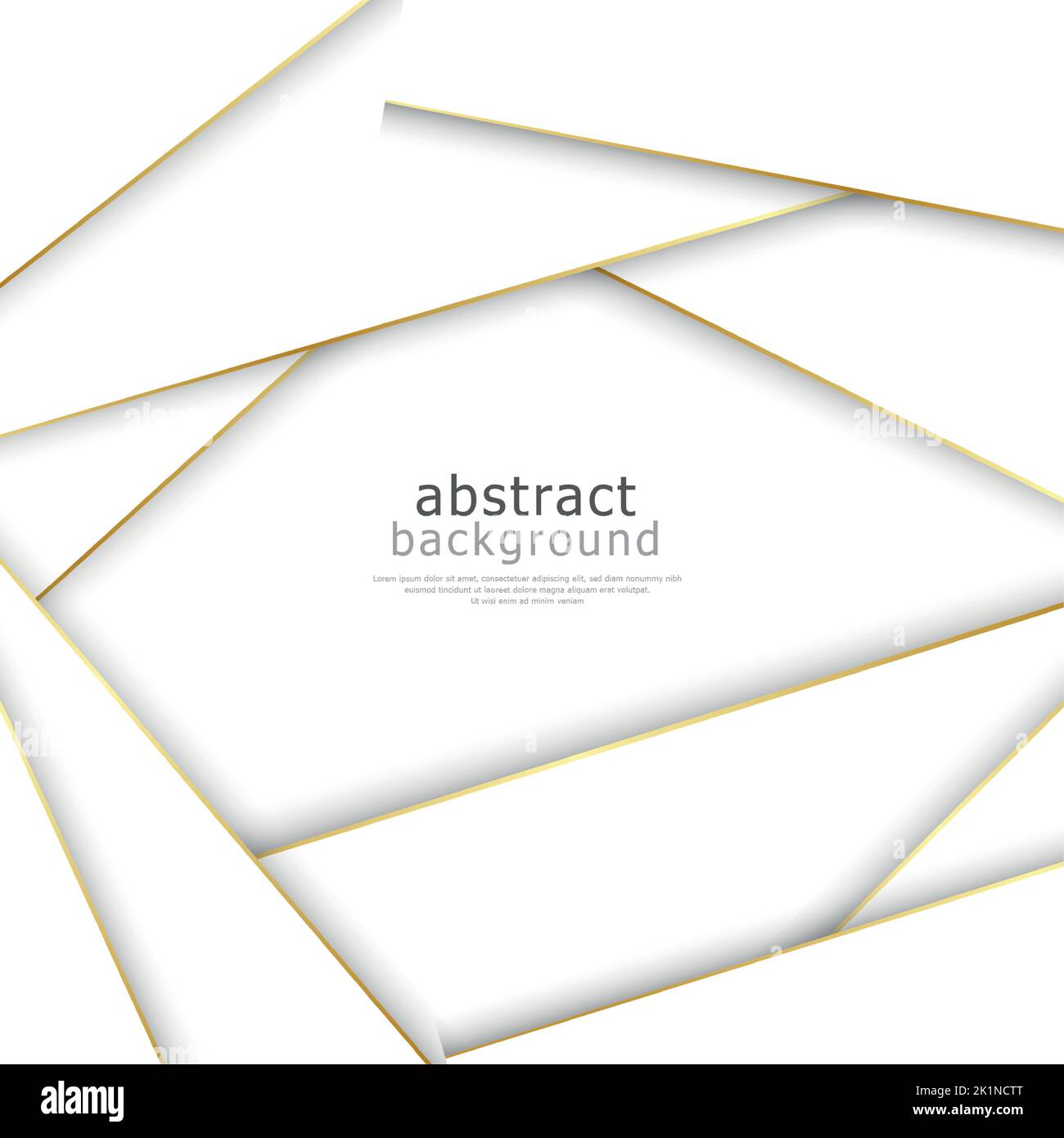 Abstract white background with golden lines - Vector illustration Stock ...