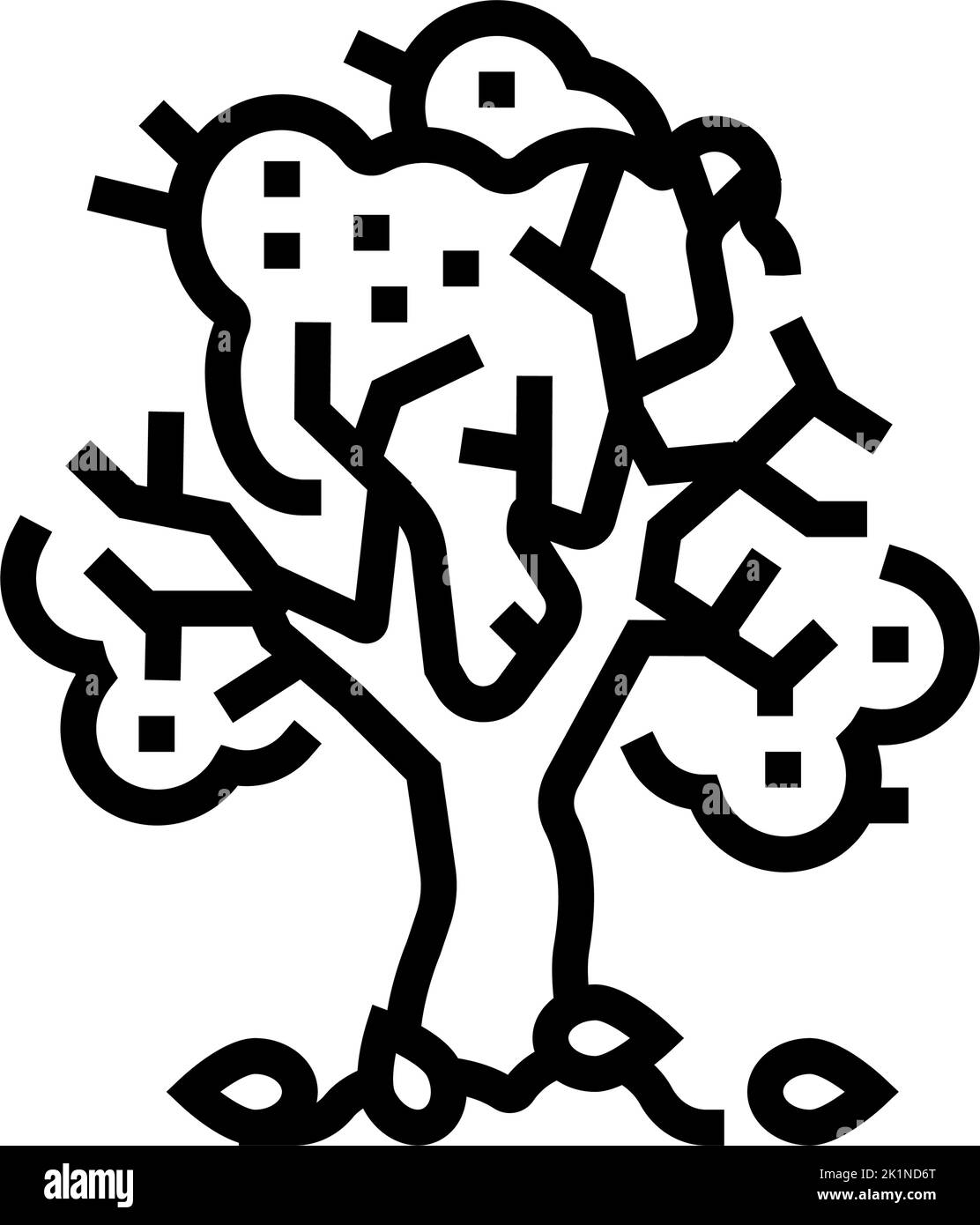 tree autumn line icon vector illustration Stock Vector Image & Art - Alamy