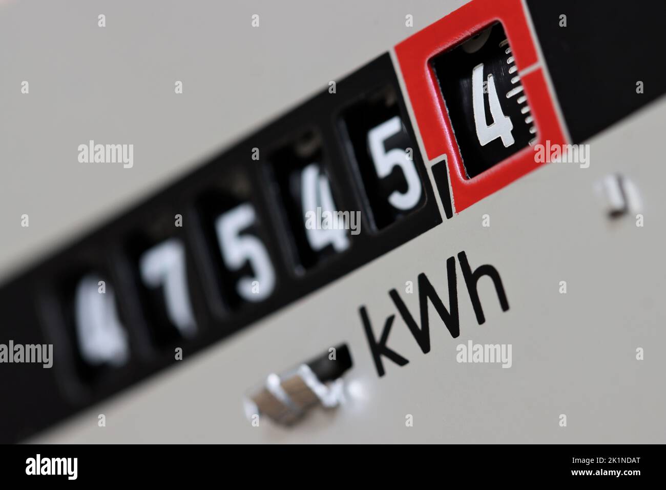 analogue electric meter in private household Stock Photo