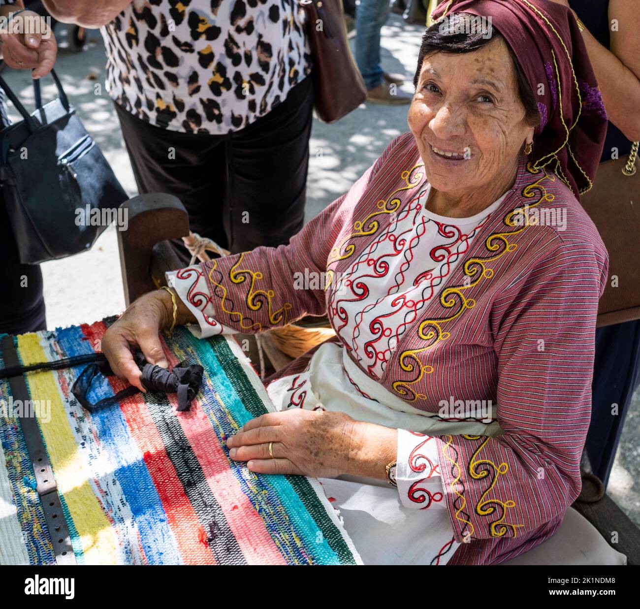 Cypriot women in traditional dress at the Statos-Ayios Fotios Rural