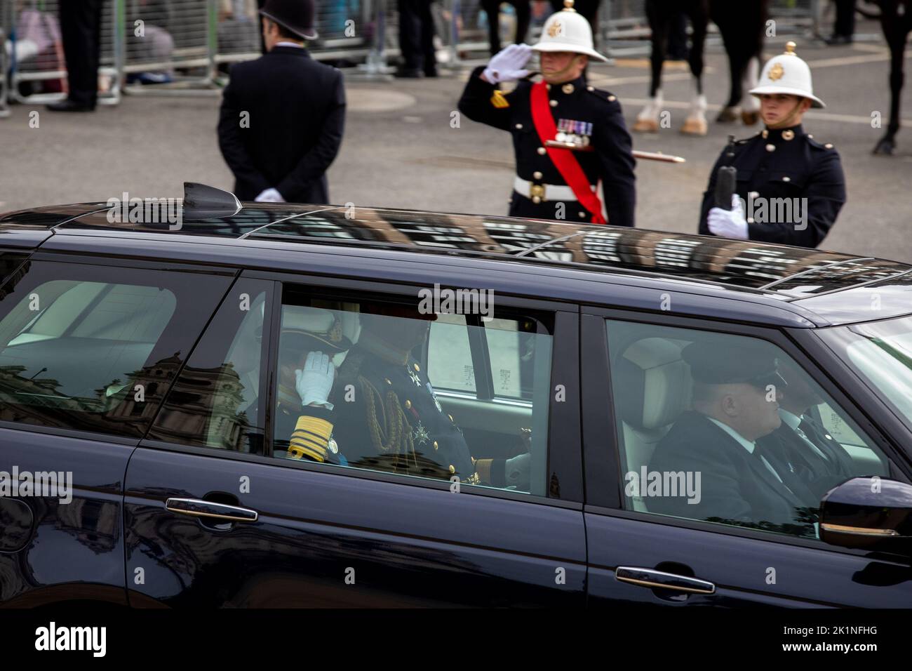 London, England. 19th September, 2022. Princess Anne arrives for the State Funeral of her mother, Queen Elizabeth II at Westminster AbbeyCredit: Kiki Streitberger / Alamy Live News. Stock Photo