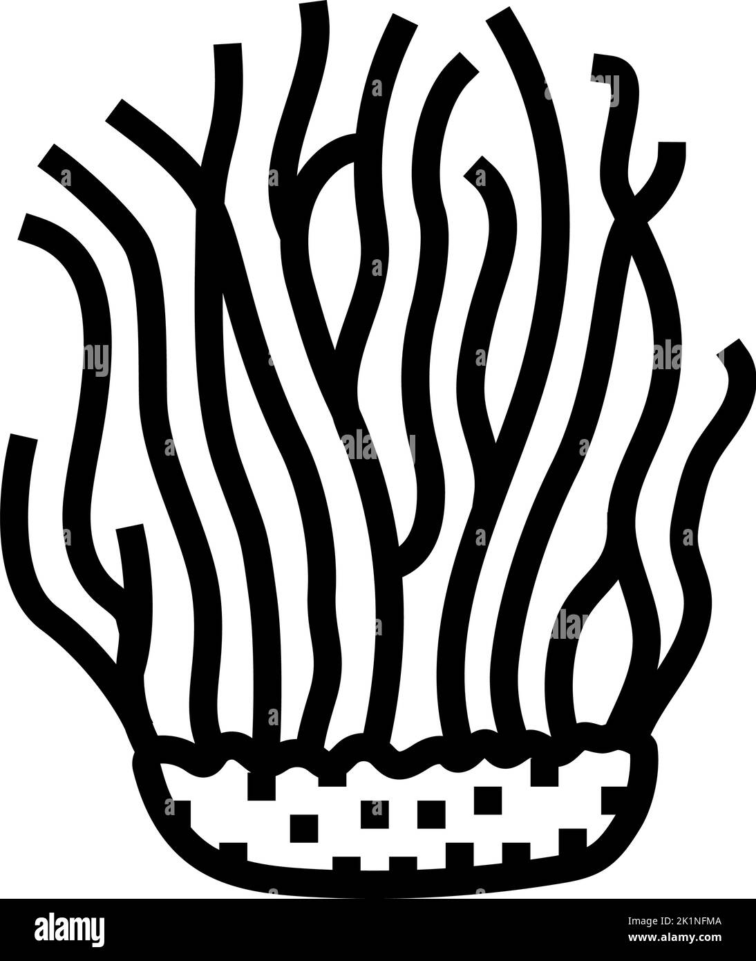 cordyceps mushroom line icon vector illustration Stock Vector Image ...