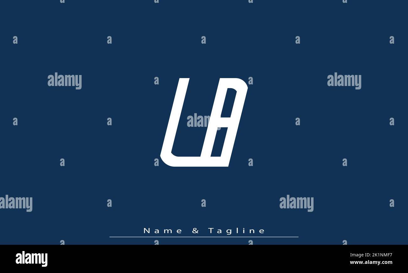 Alphabet letters Initials Monogram logo LB , BL Stock Vector
