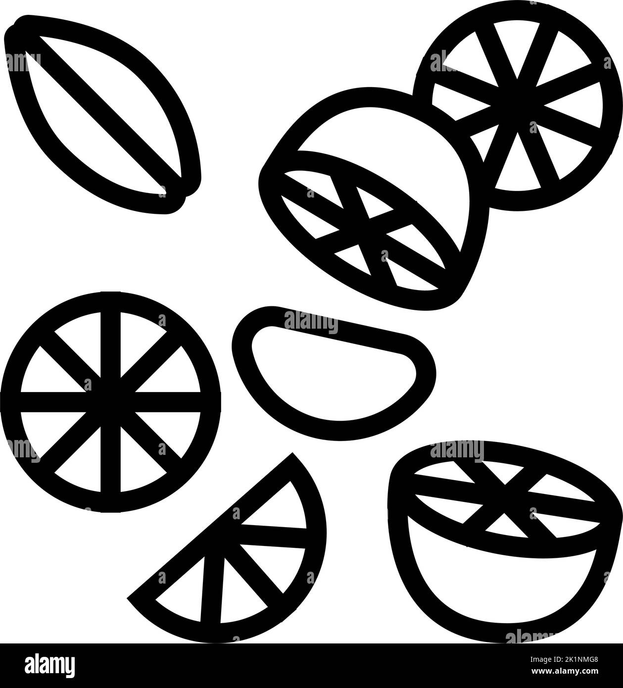 orange delicious organic line icon vector illustration Stock Vector ...
