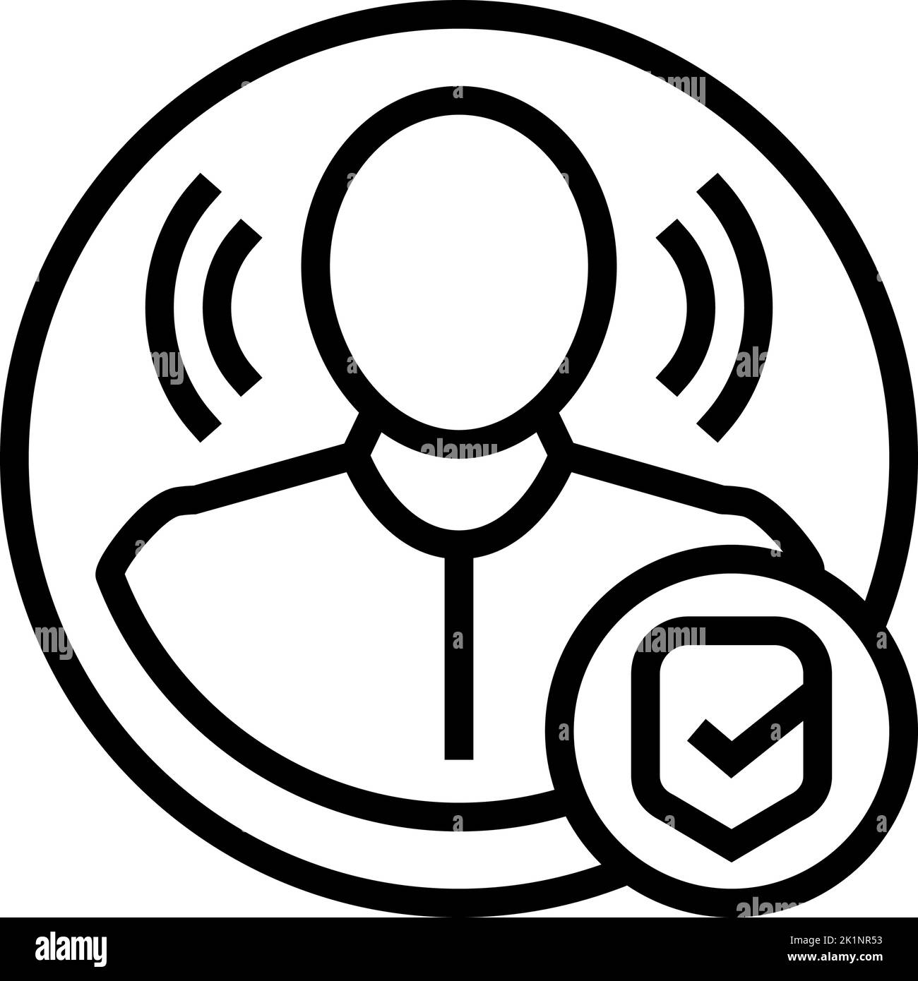 verified profile line icon vector illustration Stock Vector Image & Art