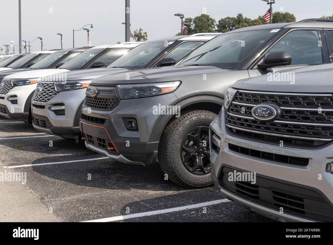 Fishers Circa September 2022 Ford Explorer display at a dealership
