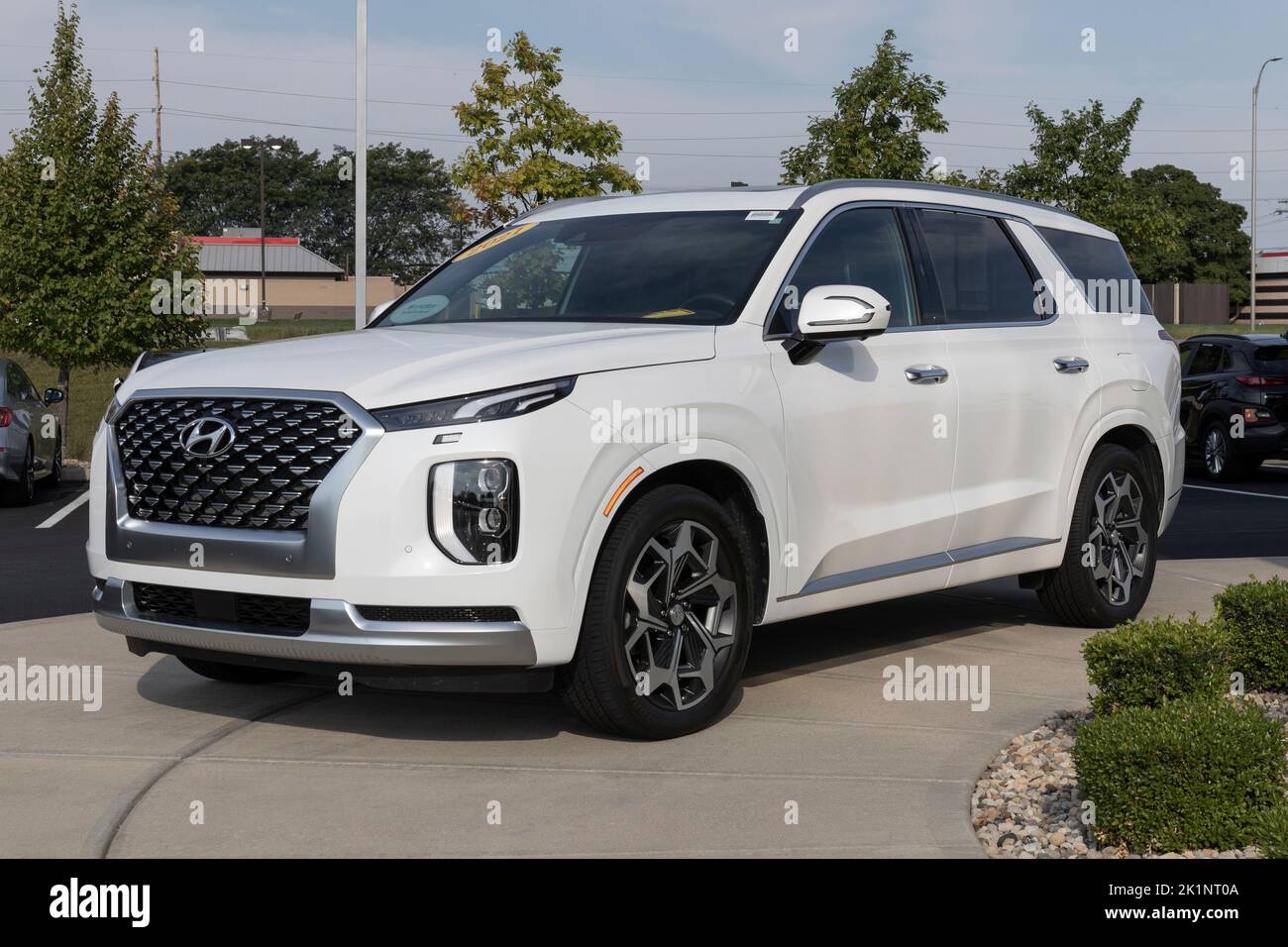 Noblesville Circa September 2022 Used Hyundai Palisade display. With