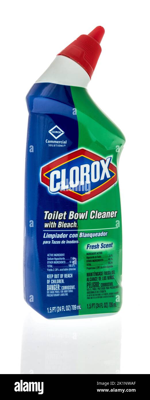 Winneconne, WI - 18 August 2022: A bottle of clorox commercial solutions toilet bowl cleaner with bleach on an isolated background. Stock Photo