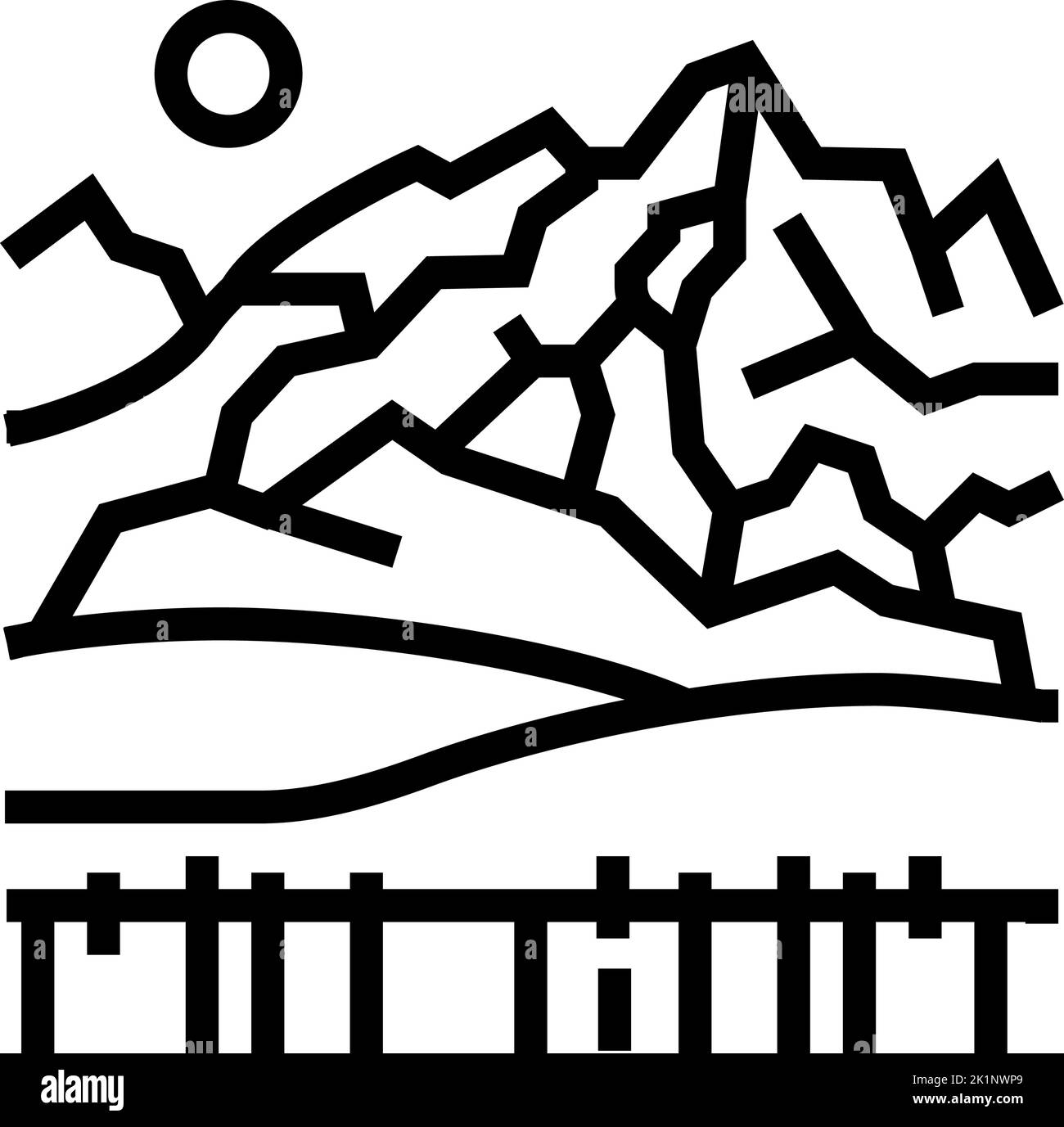 nature summer line icon vector illustration Stock Vector Image & Art ...