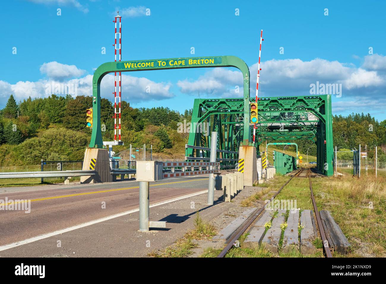 Arch all to Cape Breton Island as they cross the bridge ober the Canso Canal that