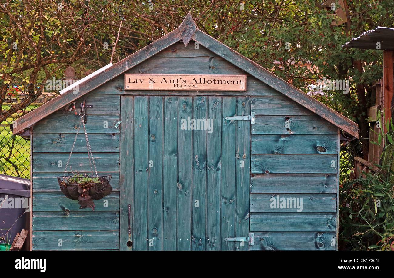 GAFA, Glossopdale Action For Allotments, Gamesley Estate, Melandra Castle Road, Gamesley, High Peak,England, UK, SK13 0BN Stock Photo