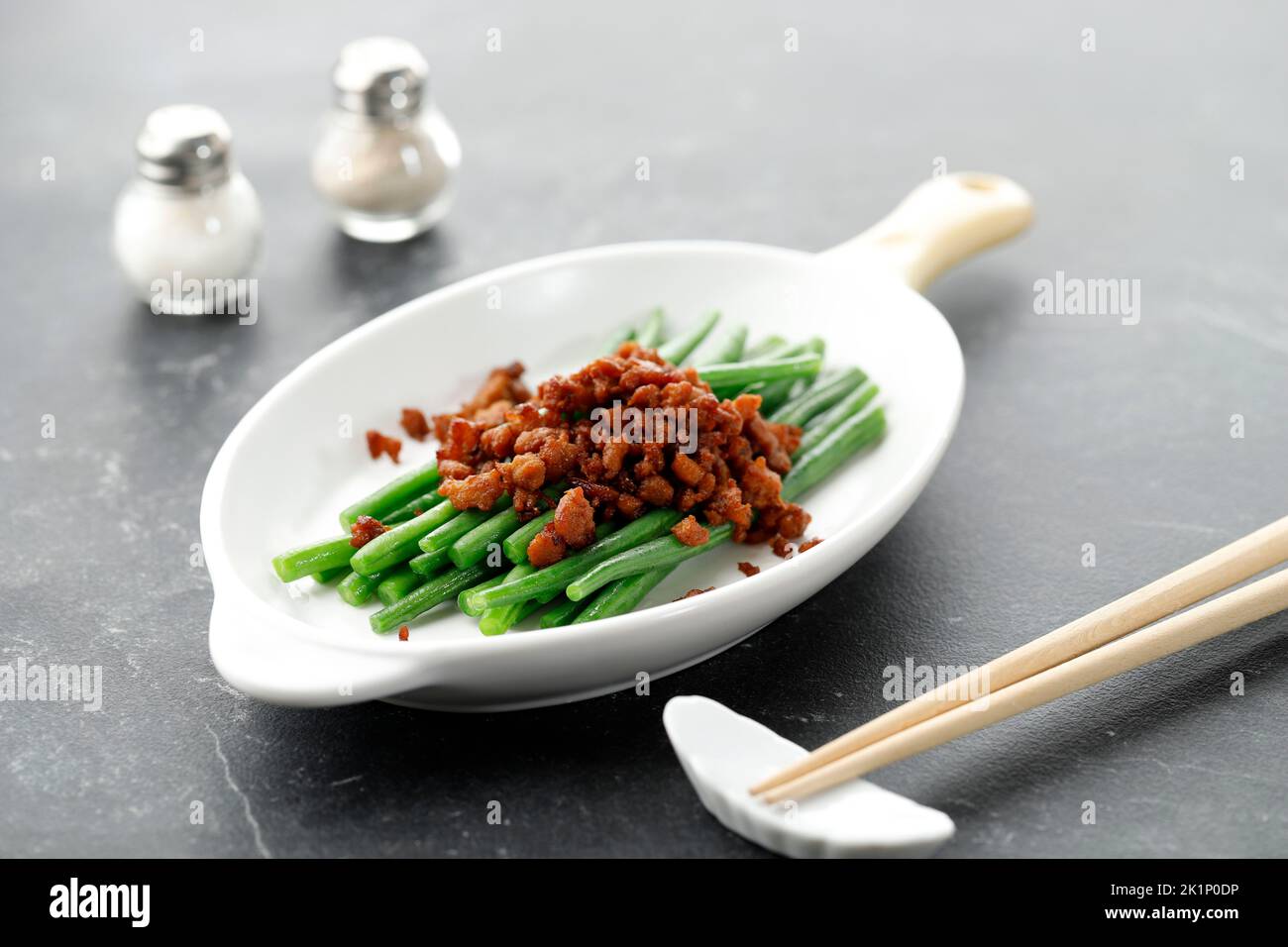 Buncis Cah Daging Sapi, Stir Fry Baby French Bean with Sweet Spicy