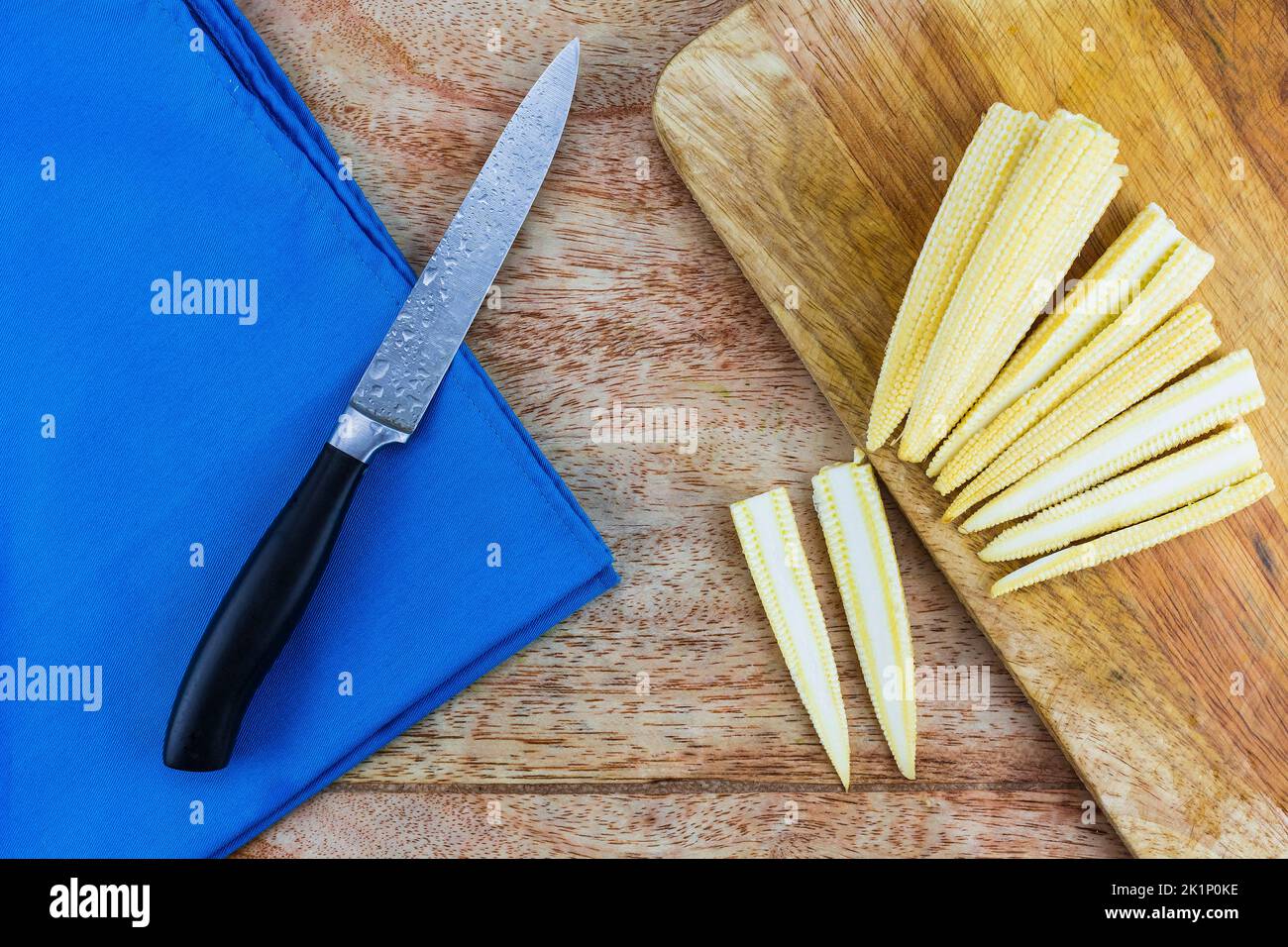 Baby corn, cucumber, carrot and tomato are popular in cooking Stock
