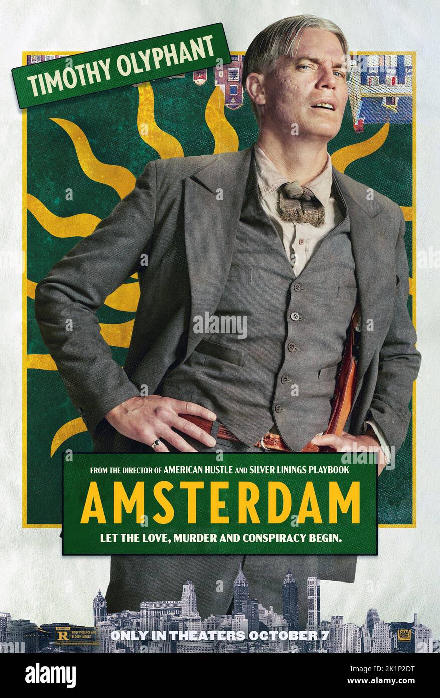 AMSTERDAM, US character poster, Timothy Olyphant, 2022. © Walt Disney