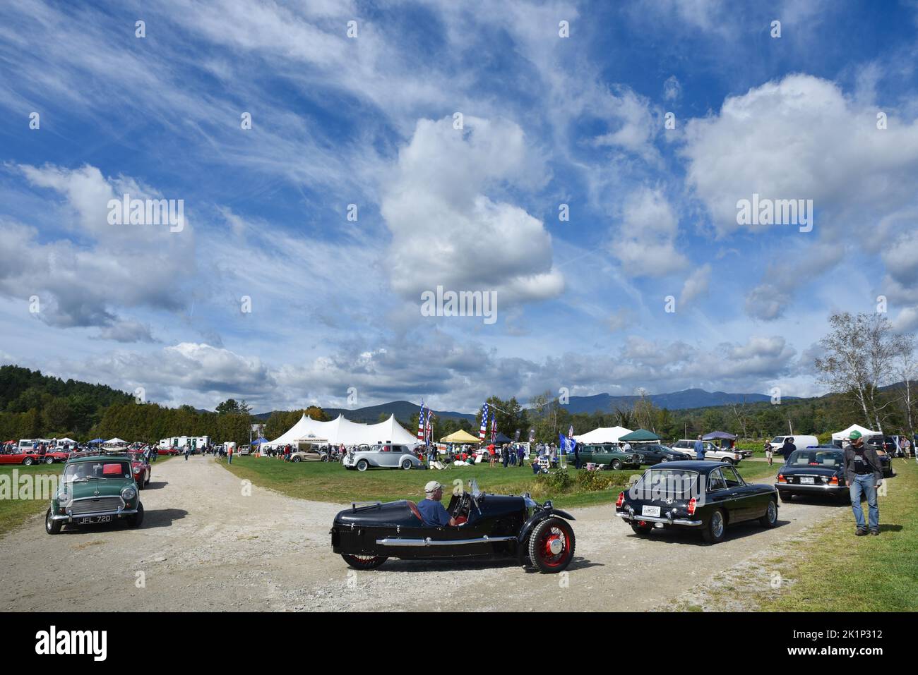 1934 Super Sport "trike" sports car (center) at the "British