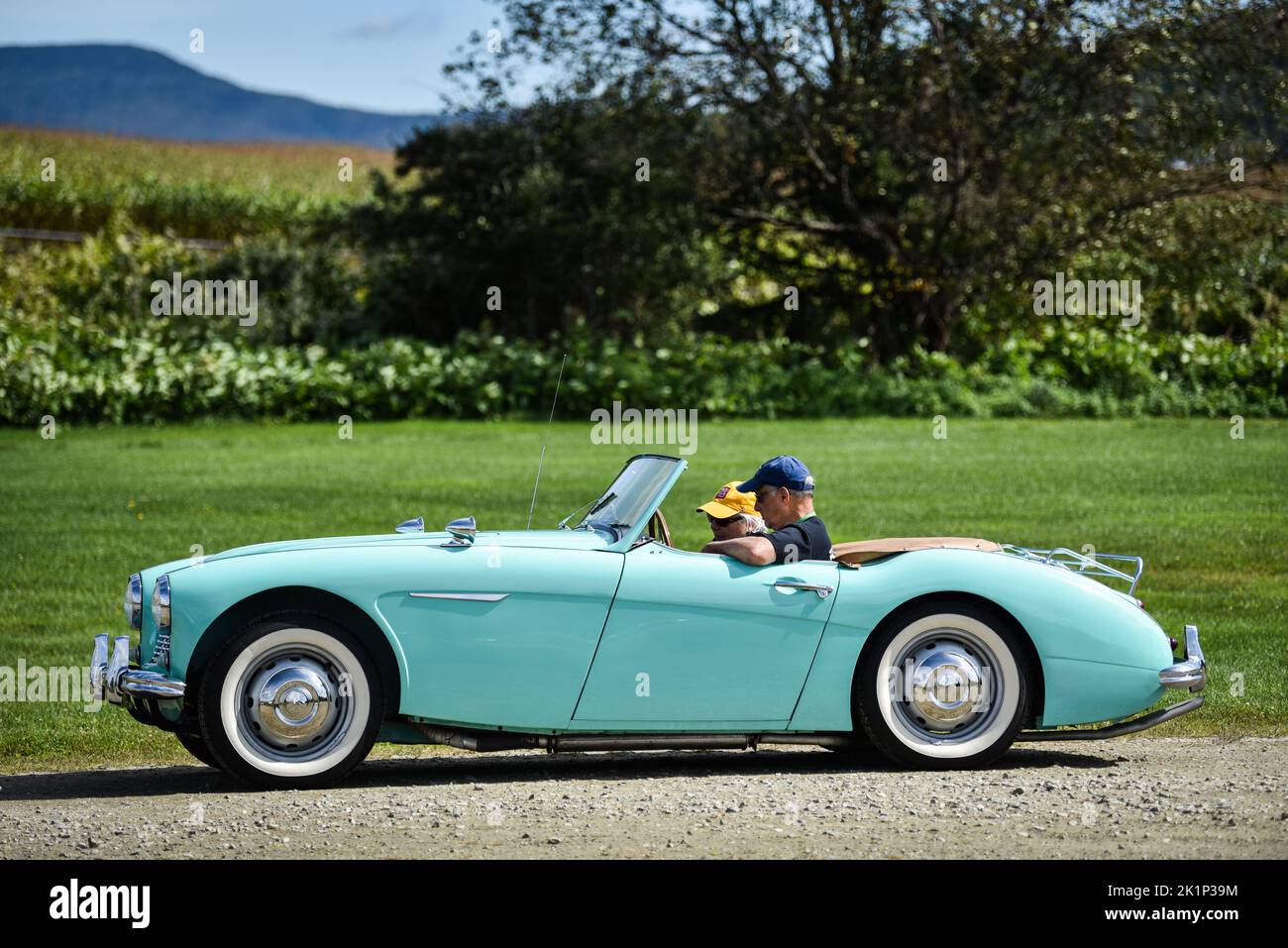 Austin Healey sports car at the "British Invasion" sports car show in