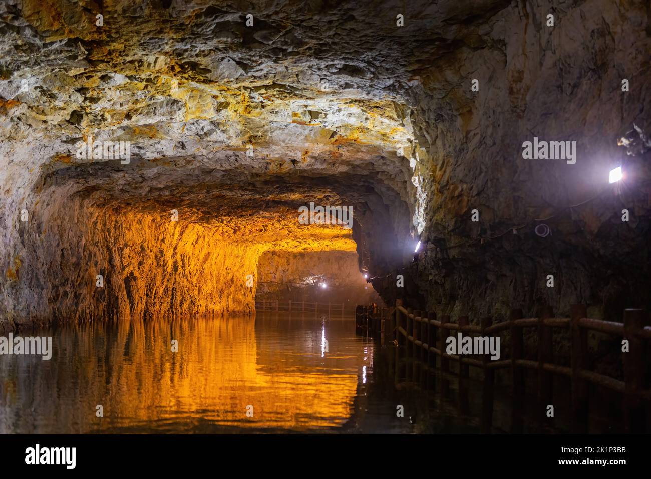 Interior view of the Beihai Tunnel at Matsu, Taiwan Stock Photo