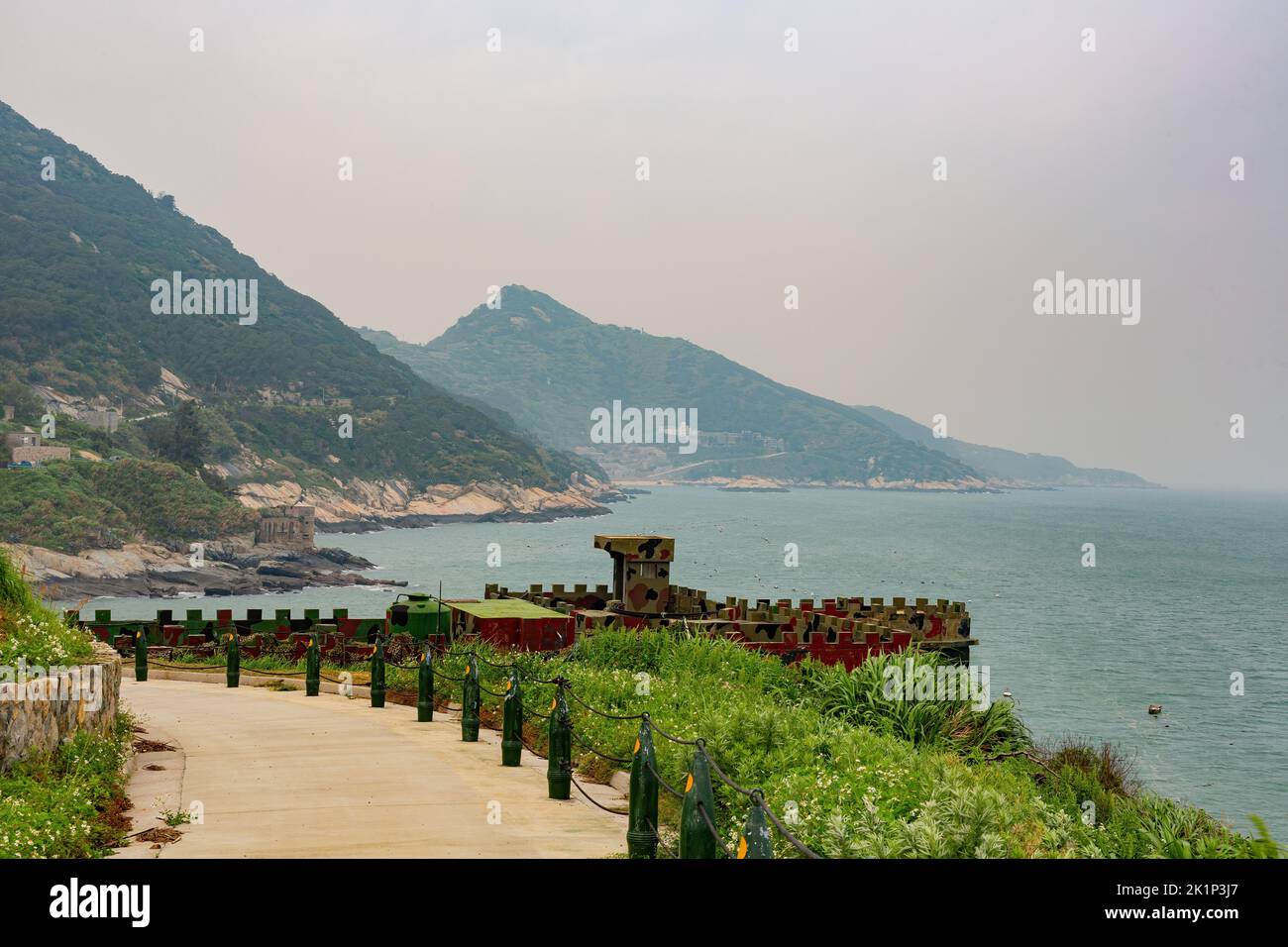 Nature landscape of the Tangqi Qiaozi Recreation Corridor at Matrsu, Taiwan Stock Photo