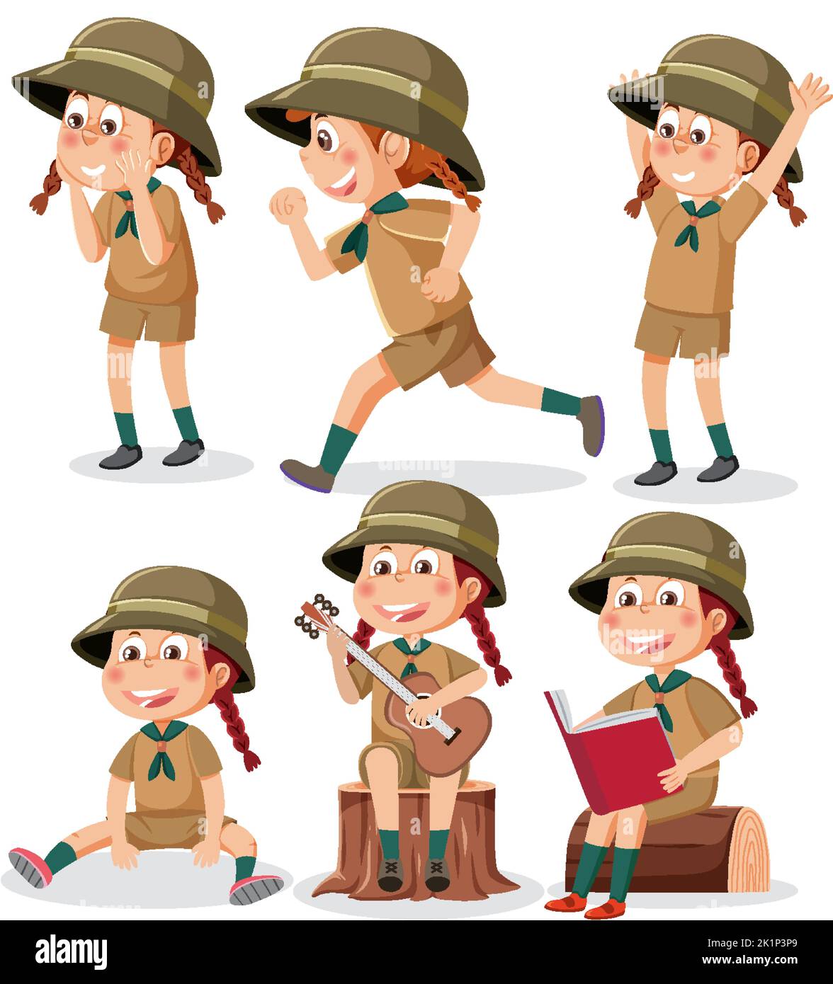 Children in camping outfit illustration Stock Vector Image & Art - Alamy