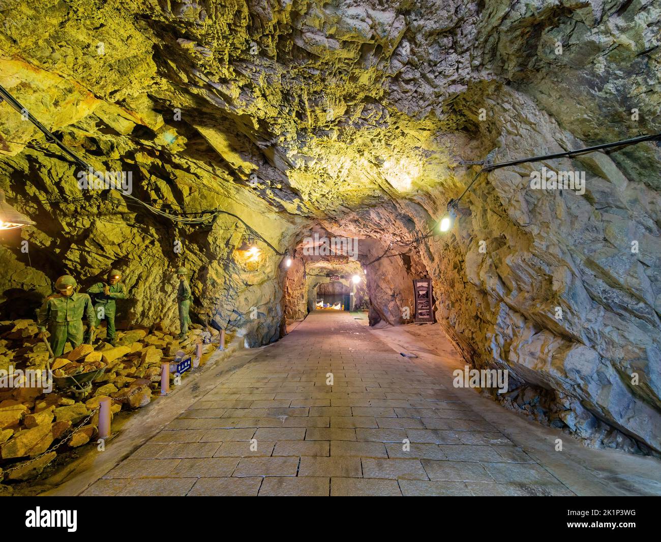 Interior view of the Beihai Tunnel at Matsu, Taiwan Stock Photo