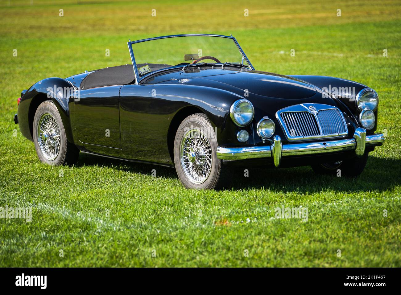 MGA sports car at the "British Invasion" sports car show in Stowe