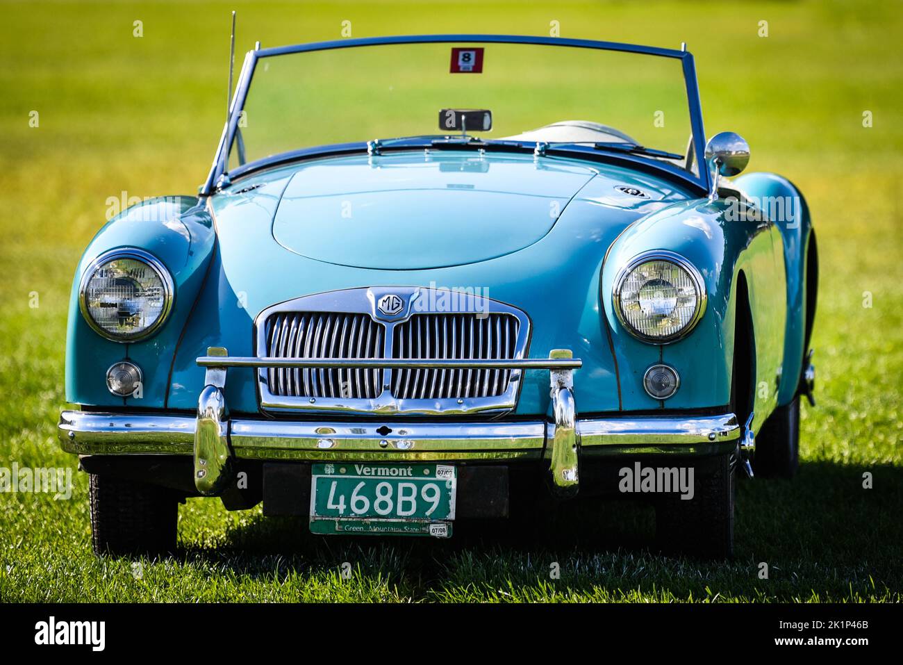 MGA sports car at the "British Invasion" sports car show in Stowe