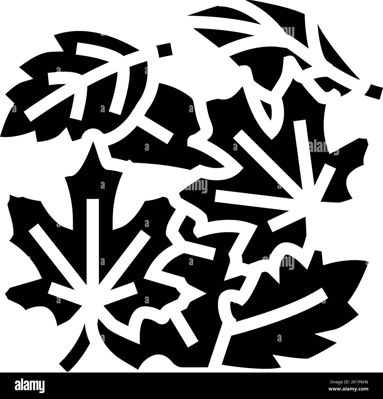 foliage autumn glyph icon vector illustration Stock Vector Image & Art ...