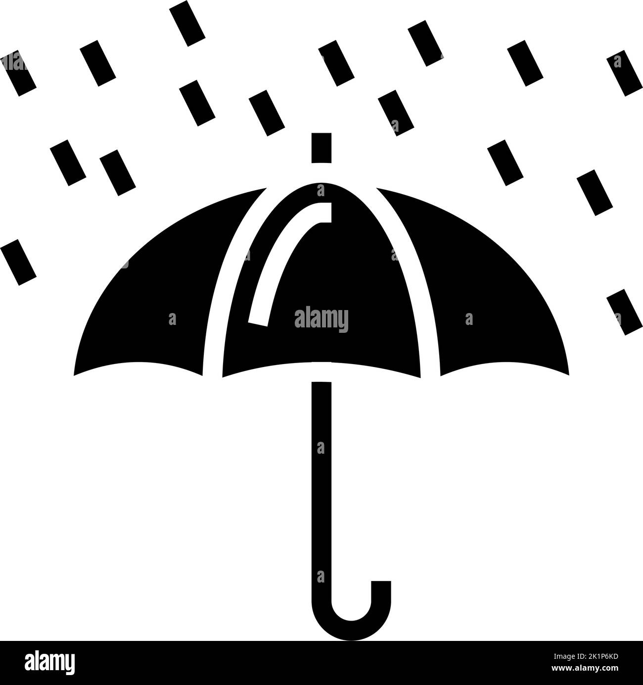 umbrella rain autumn glyph icon vector illustration Stock Vector Image ...