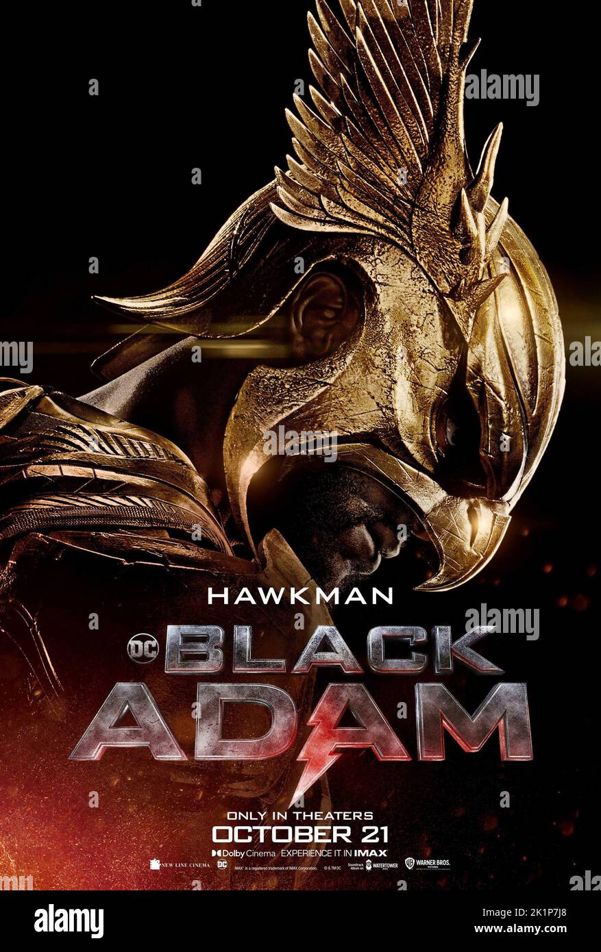 BLACK ADAM, US character poster, Aldis Hodge as Hawkman, 2022. © Warner