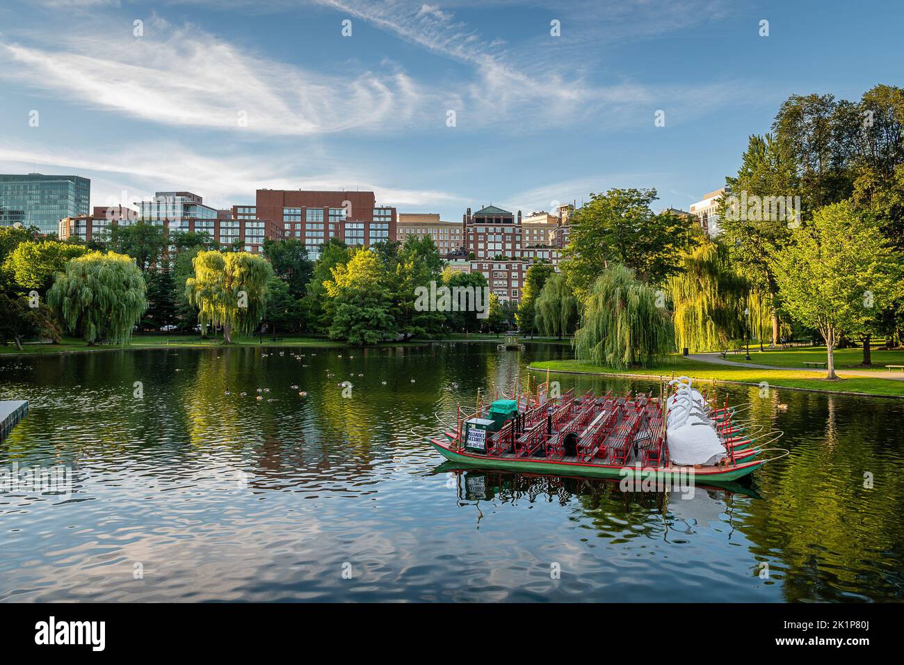 Boston Common at Sunrise Stock Photo