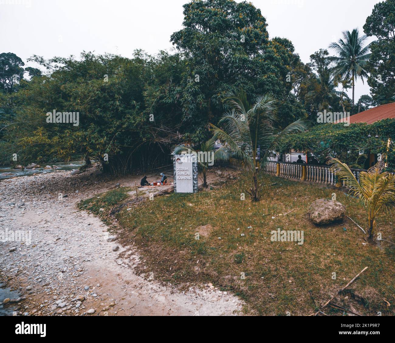 Perak, Malaysia - Aug 12, 2022 Jeram Sungai Kampar, a river picnic area in Gopeng. Stock Photo