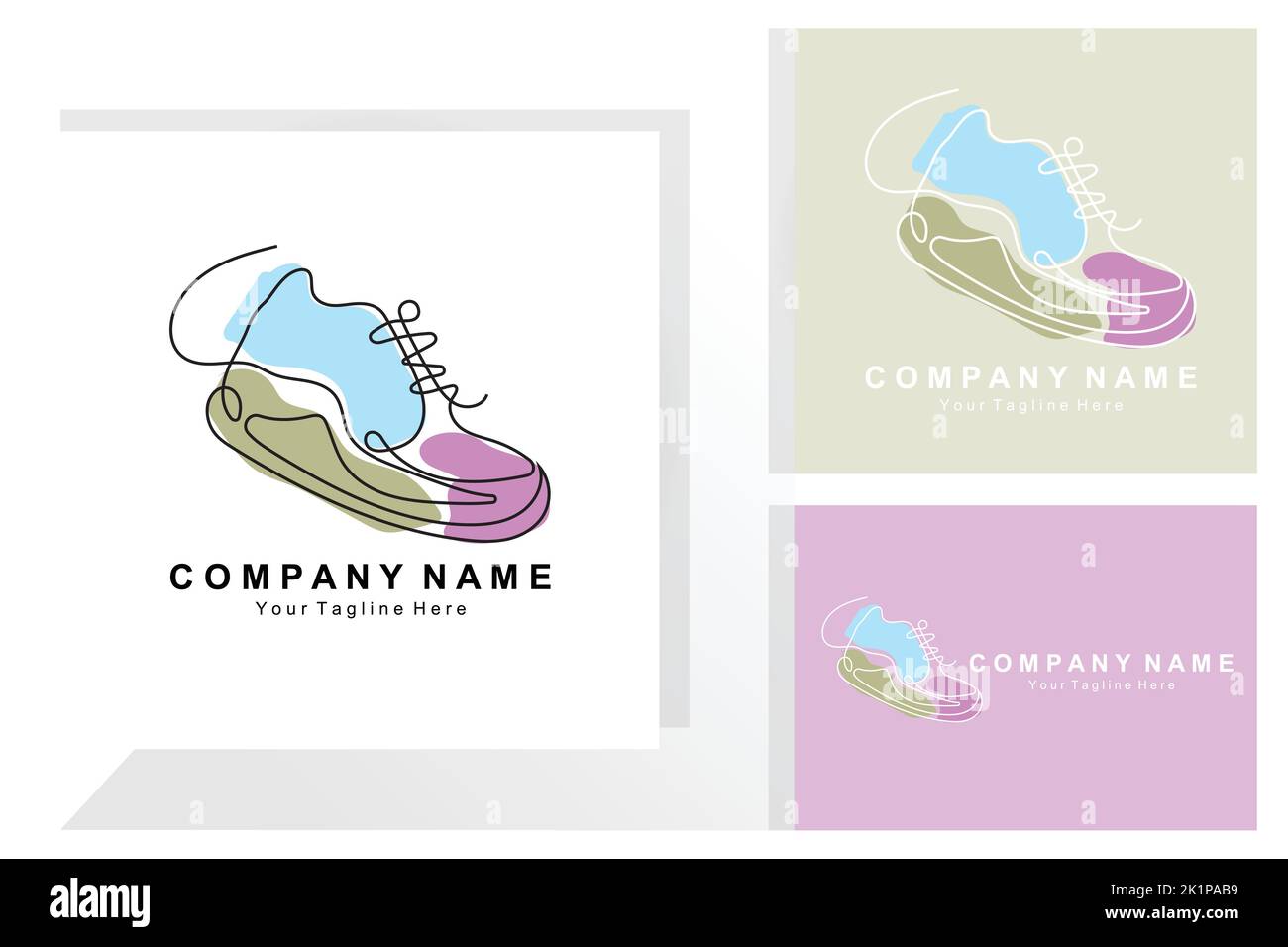 Sneakers Shoe Logo Design, vector illustration of trending youth