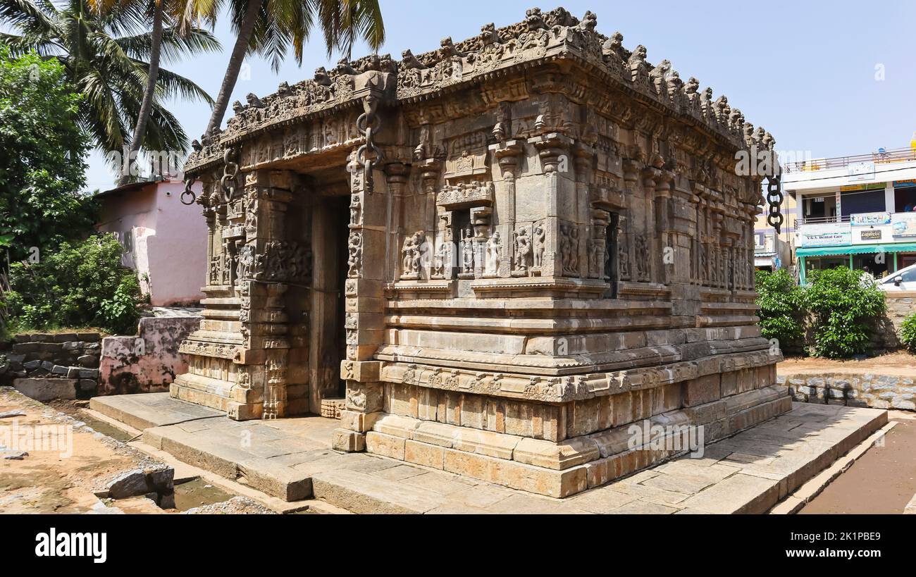 Carved entrance of Gaurishvara Temple, Yelandur, Chamarajanagar