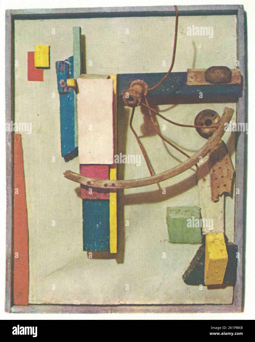 Small Sailors' Home, 1926, assemblage. The work by Kurt Schwitters. Kurt Hermann Eduard Karl Julius Schwitters (20 June 1887 – 8 January 1948) was a German artist who was born in Hanover, Germany. Schwitters worked in several genres and media, including dadaism, constructivism, surrealism, poetry, sound, painting, sculpture, graphic design, typography, and what came to be known as installation art. He is most famous for his collages, called Merz Pictures. Stock Photo