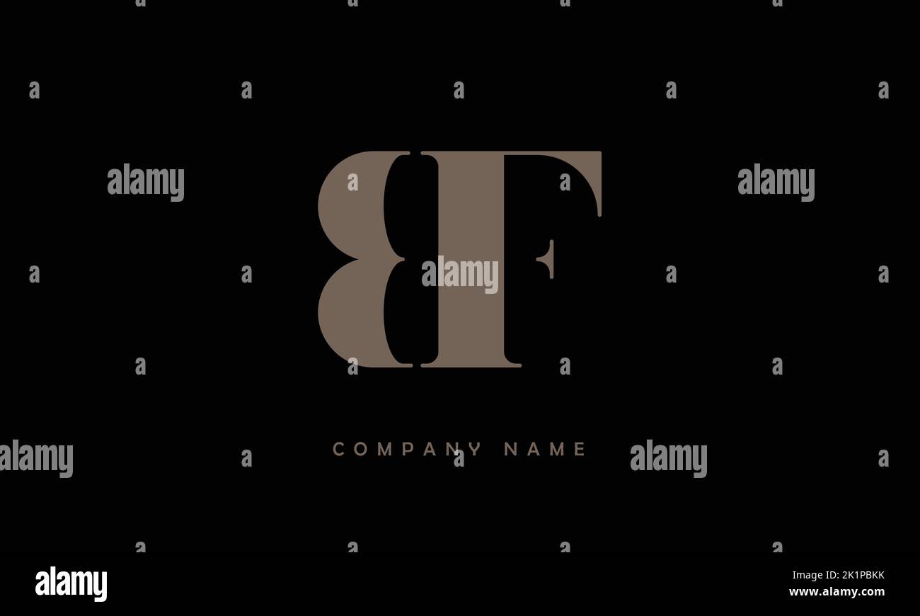 BF, FB Abstract Letters Logo Monogram Stock Vector