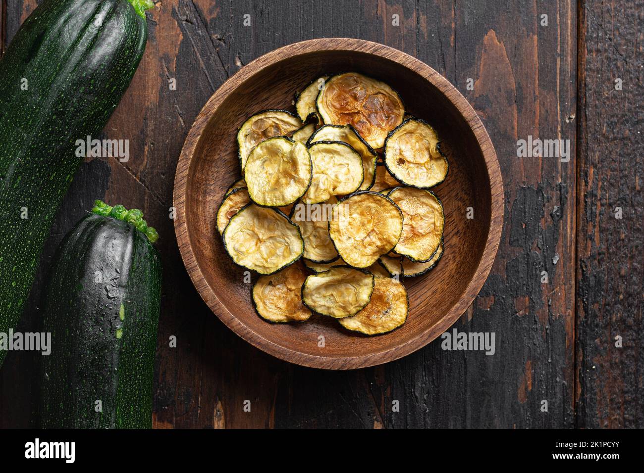 Dried vegetables chips from zucchini Stock Photo Alamy