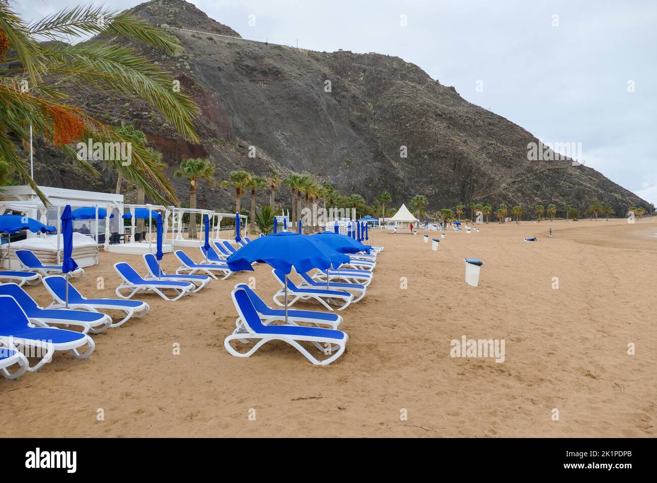Beach scenery at Playa de las Teresitas at Tenerife, Canary Islands, Spain Stock Photo