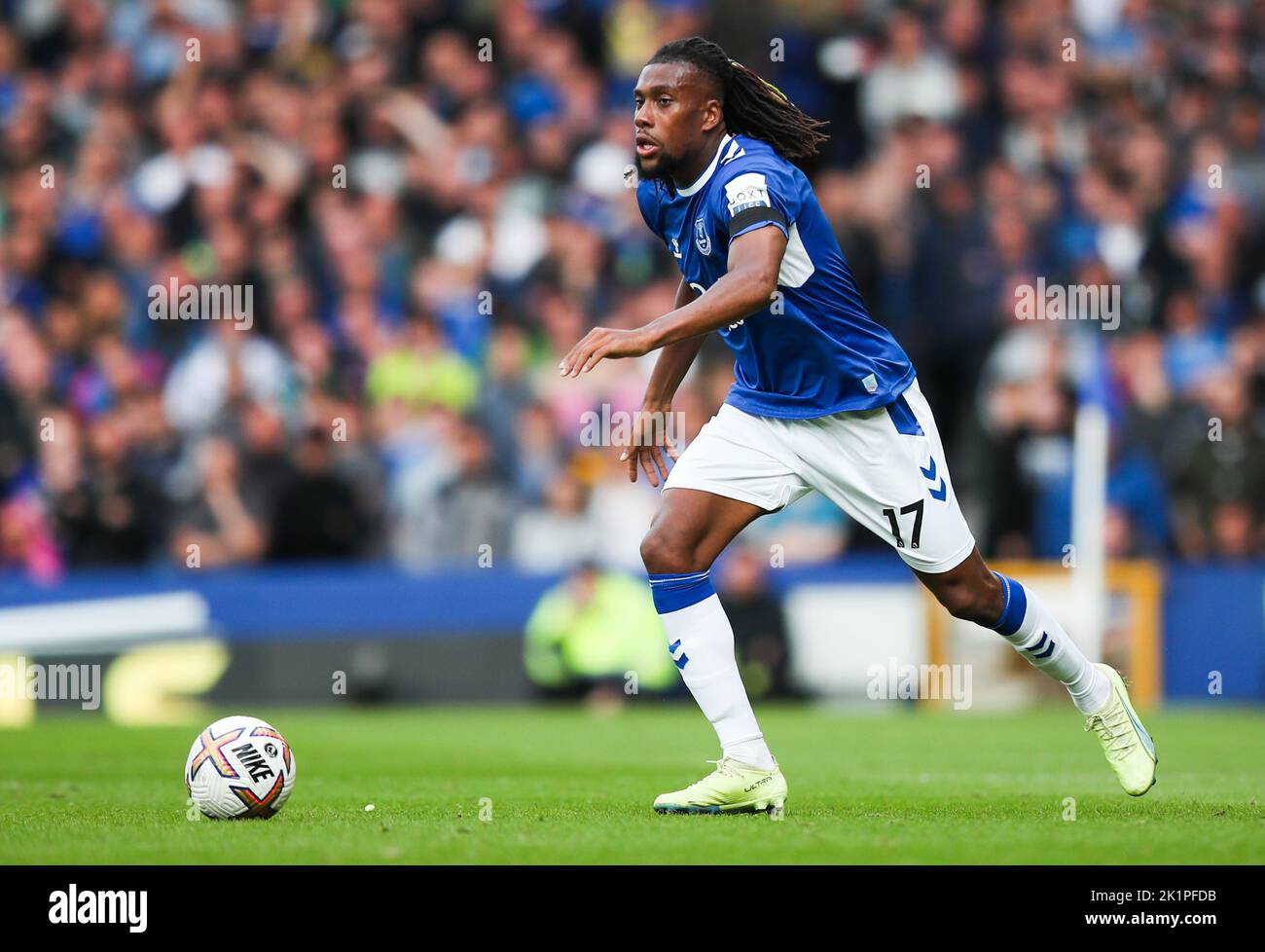 Everton’s Alex Iwobi during the Premier League match at Goodison Park, Liverpool. Picture date: Sunday September 18, 2022. Stock Photo