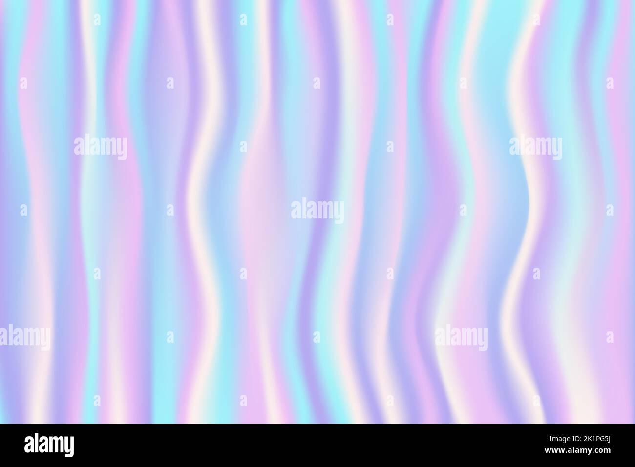 Holographic striped gradient background. Iridescent neon texture with abstract pattern. Rainbow unicorn wallpaper. Vector illustration. Stock Vector