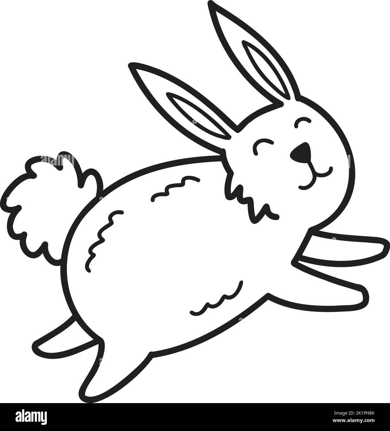 Hand Drawn cute rabbit illustration isolated on background Stock Vector ...