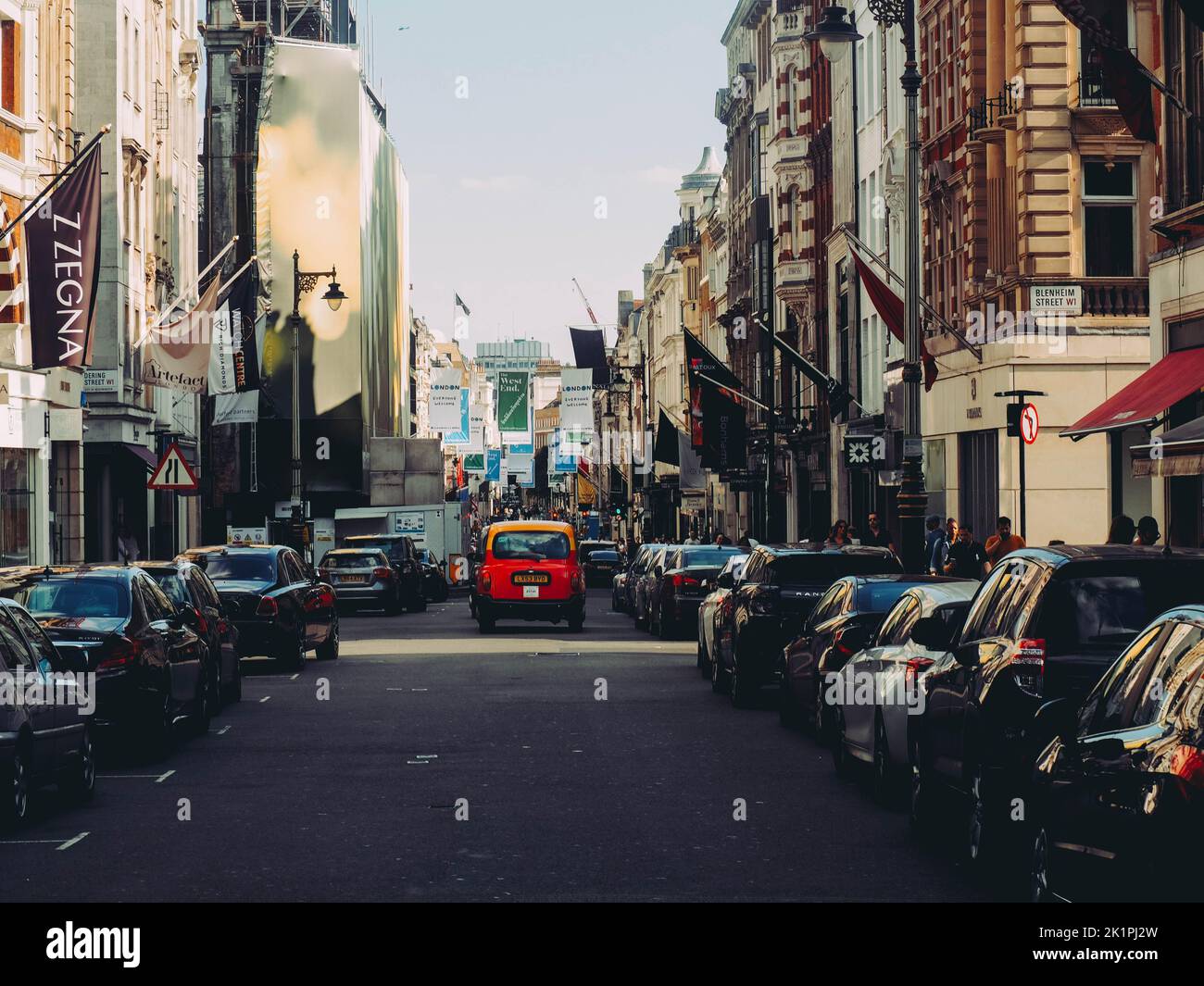A beautiful shot of cars in traffic in the streets of London Stock Photo