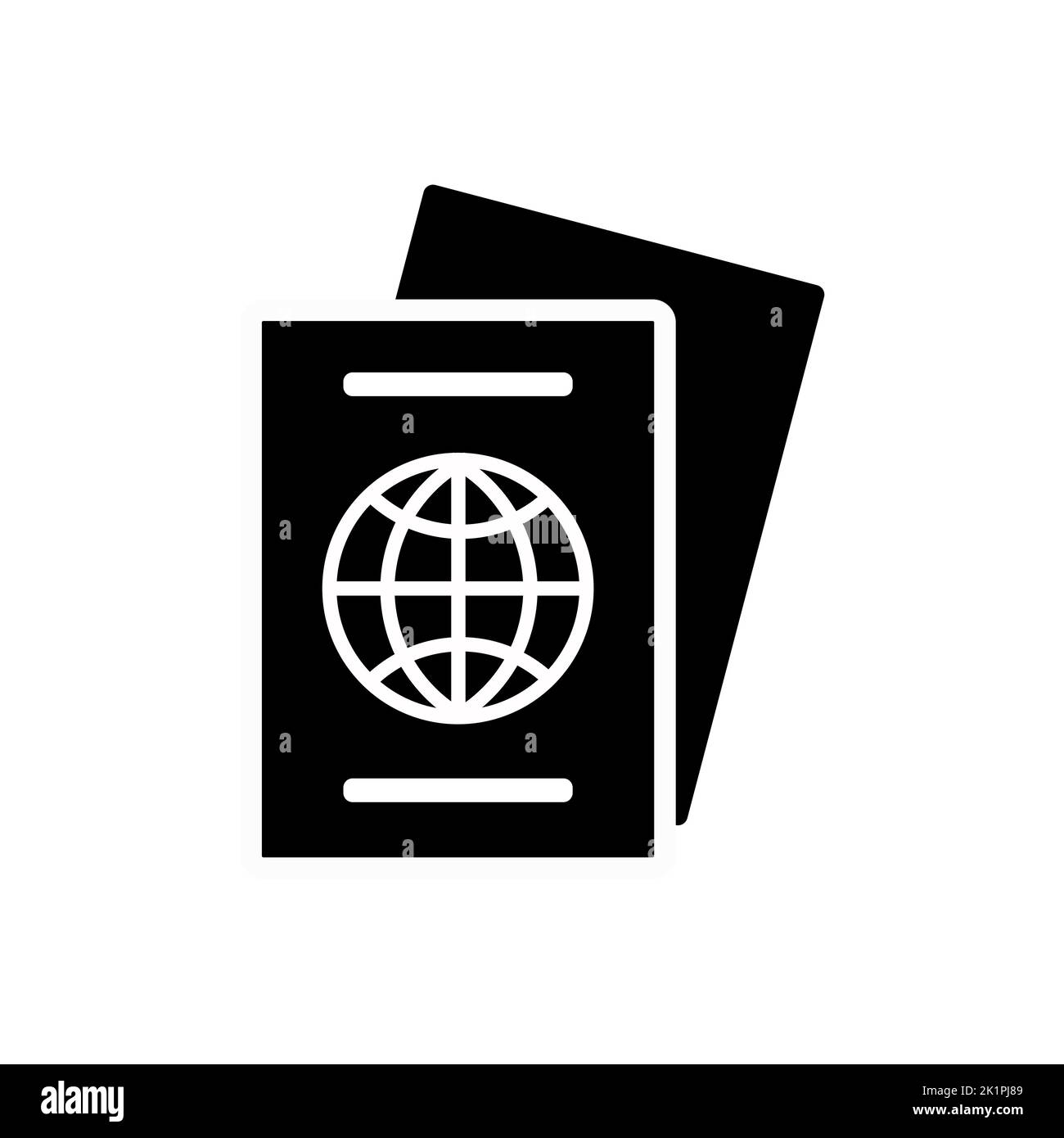 Passport Icon - Travel, Boarding, Airport Document Vector illustration Stock Vector