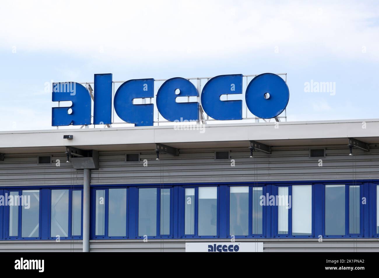 Charnay, France - March 15, 2020: Algeco office building. Algeco is a manufacturer of modular buildings used temporarily or permanently Stock Photo