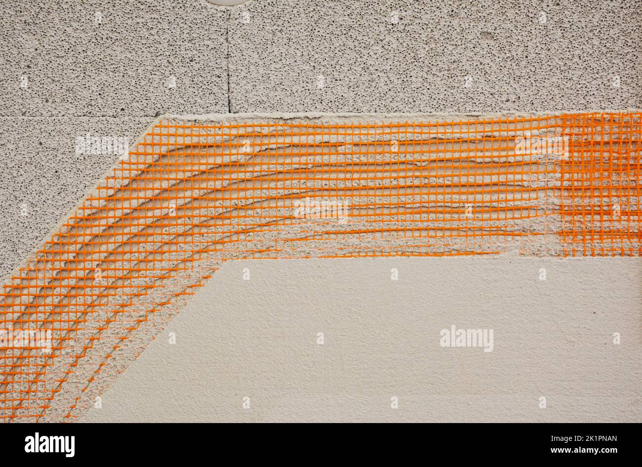 House wall renovation, insualtion with glue plastering layers